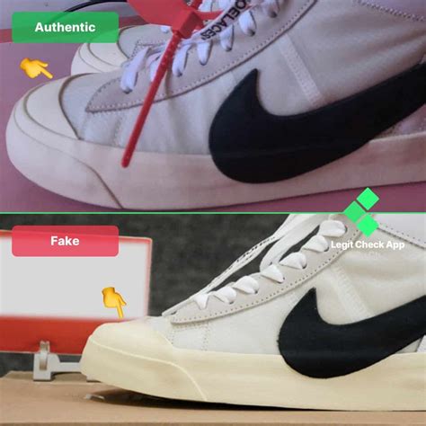 how to tell if your nike blazers are fake|nike blazer off white false.